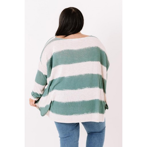 Think A ke Knit Top in Teal Curves