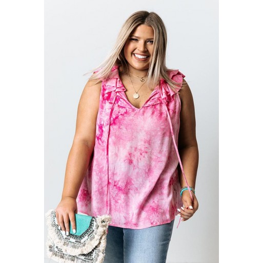 Summer Tie D e Shift Top in Pink Curves