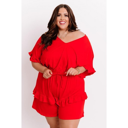 A Bottle Romper In Sca et  Curves