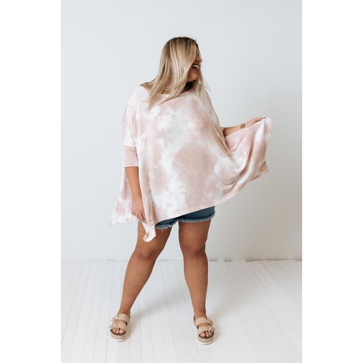 Tie D e Shift Tunic In Blush Curves