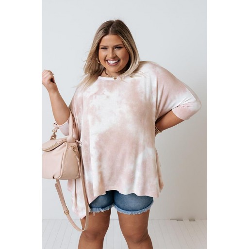 Tie D e Shift Tunic In Blush Curves