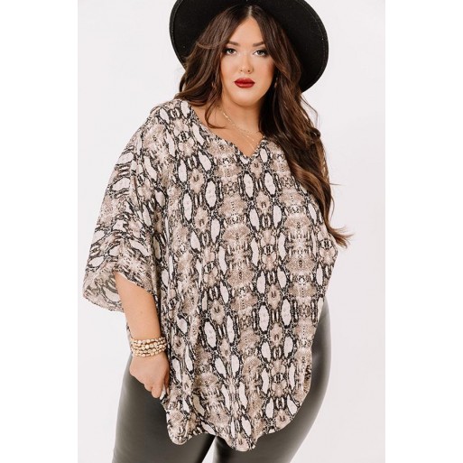 Snake Pr t Shift Top