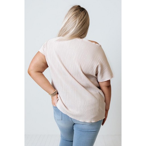 Pleated Shift Top In Rose Qu z Curves