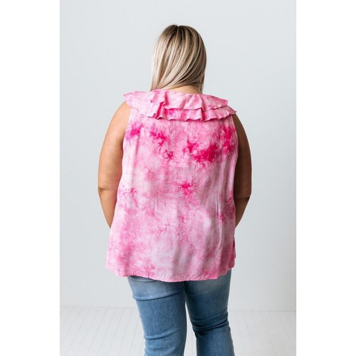 Summer Tie D e Shift Top in Pink Curves