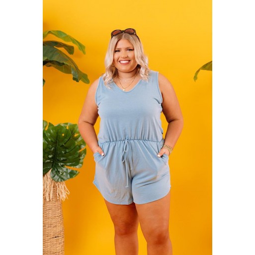  set Romper In Airy Blue Curves