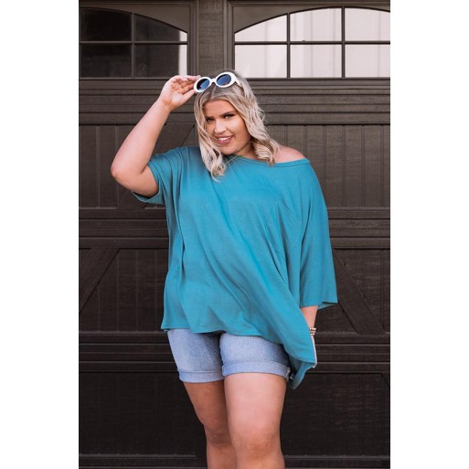 Forever Shift Tee In  ght Teal    Curves