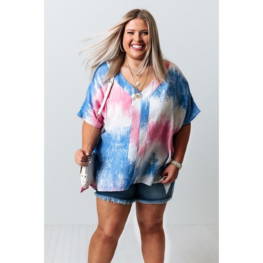 Sea  ou Tie D e Tunic In Pink Curves