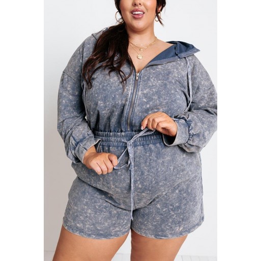 S  Mineral Wash Romper Curves