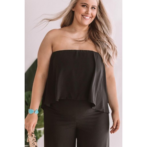 B e Jumpsuit in Black Curves