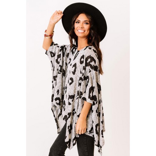 Peak Leopard Shift Tunic In Gre 