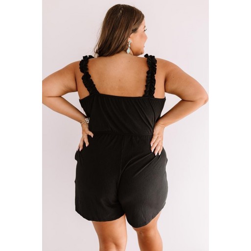  rise Romper In Black Curves