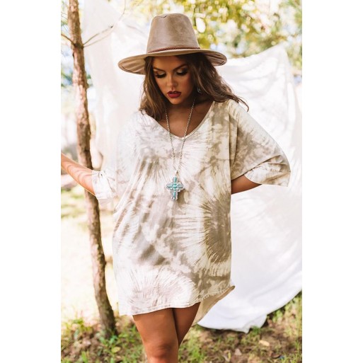 Swing Tie D e Tunic In Taupe