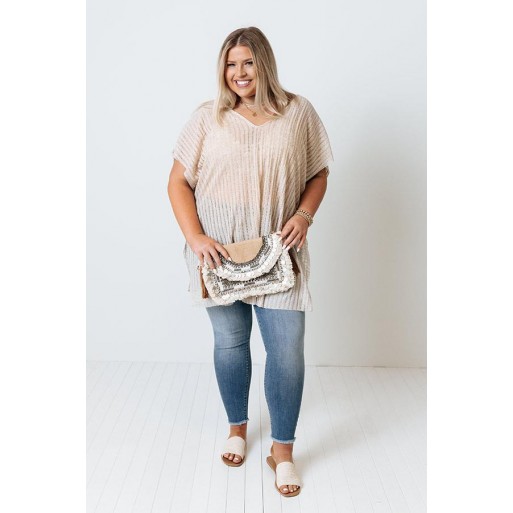 Prett  Shift Top in Birch Curves